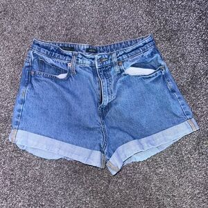 Wild Fable Blue Jean Shorts High-Waisted Relaxed Fit